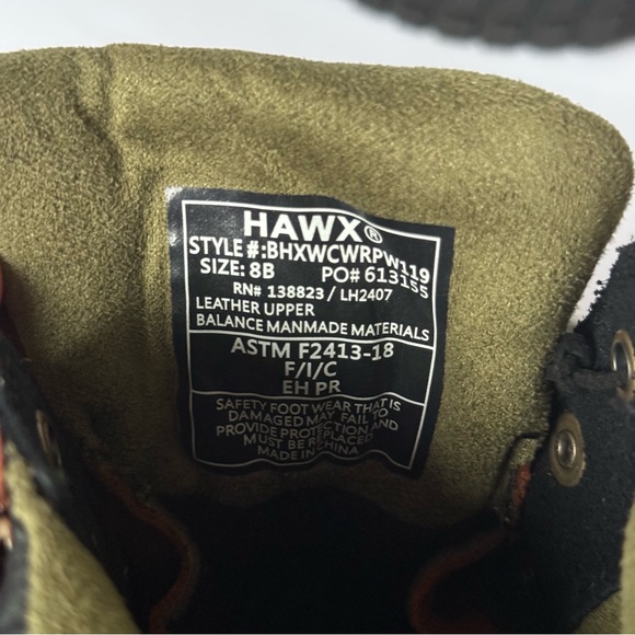 HAWX WOMENS Brown Work Boots Size 8 - Picture 8 of 10